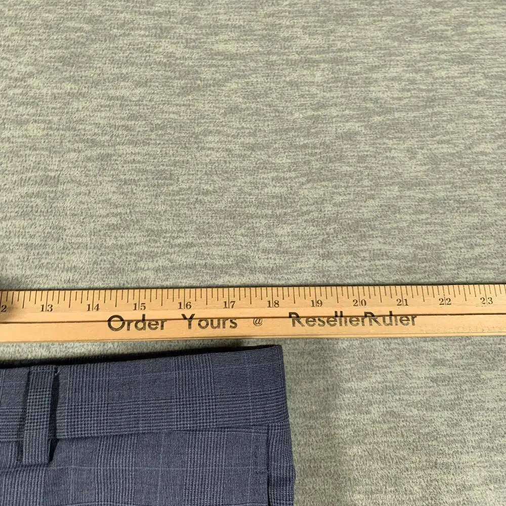 Ted Baker Dress Pants Mens 34x34 Blue Wool Check Jefferson Flat Front Canada
